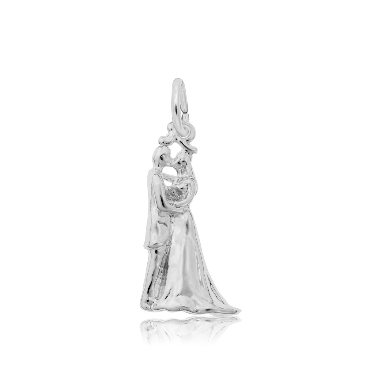 Kiss the Bride Charm in Sterling Silver
