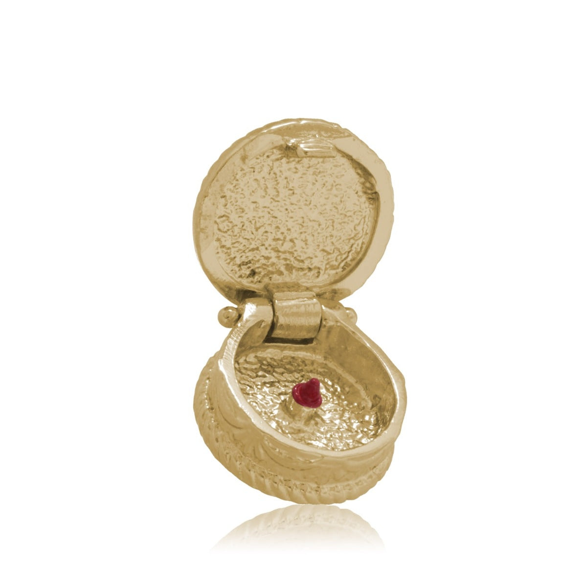 Happy Birthday Cake Charm in 14K Yellow Gold front view