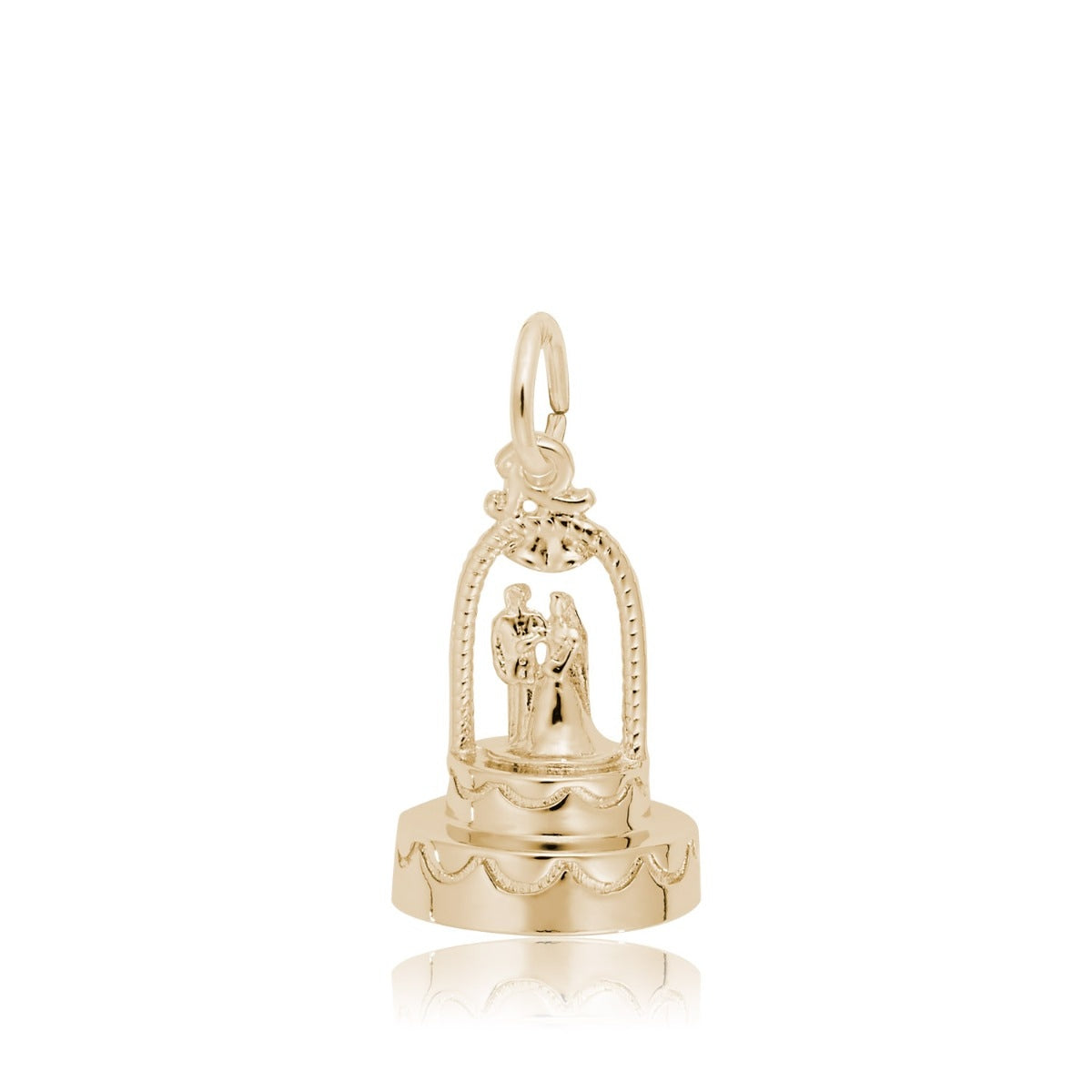 Wedding Cake Charm in 14K Yellow Gold