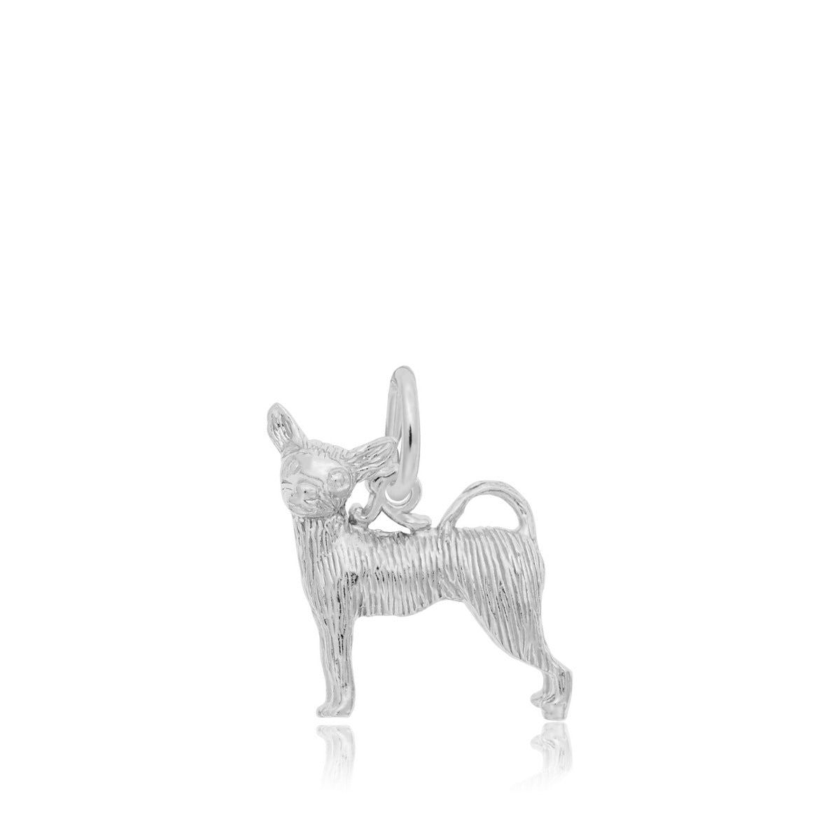 Chihuahua Dog Charm in Sterling Silver