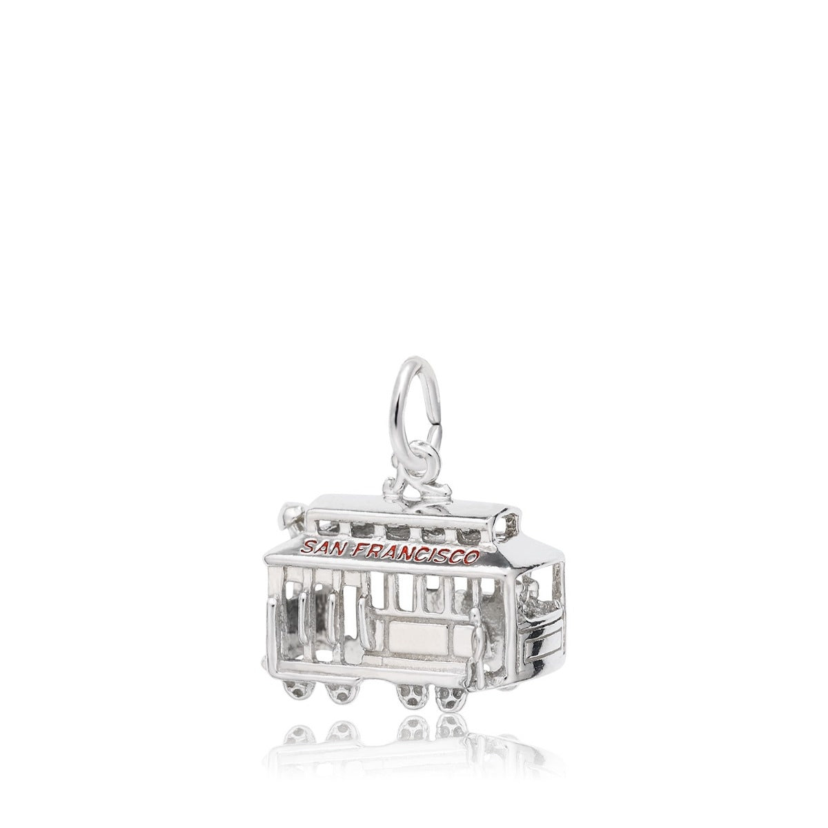 San Francisco Cable Car Charm in Sterling Silver
