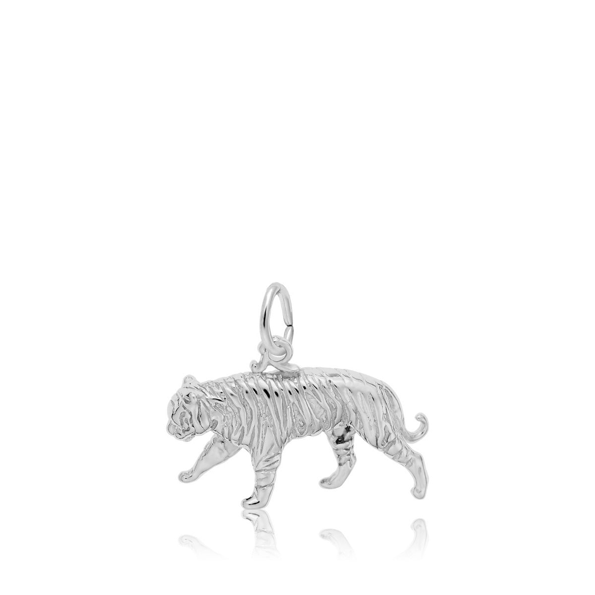 Tiger Charm in Sterling Silver