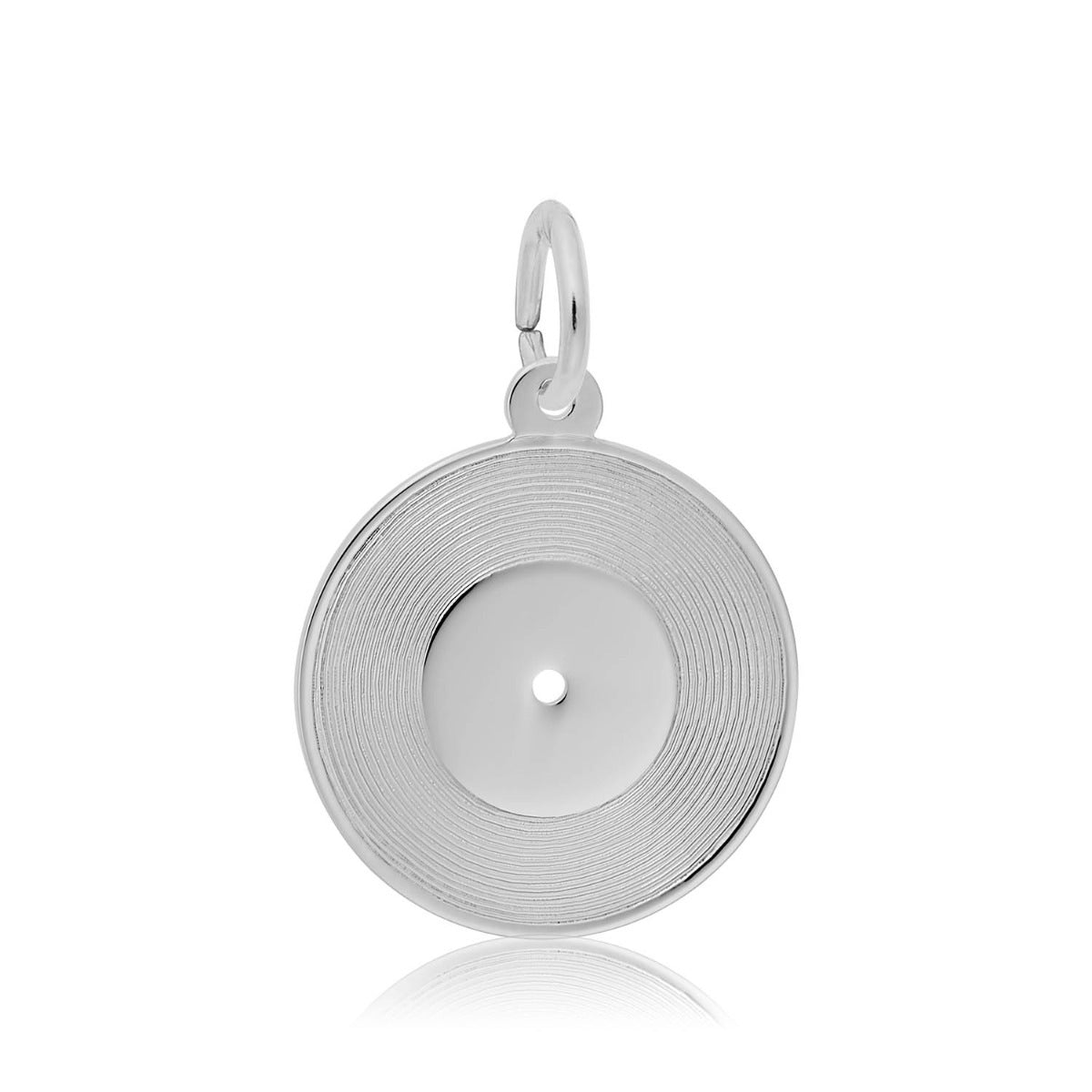 Vinyl Record Charm in Sterling Silver
