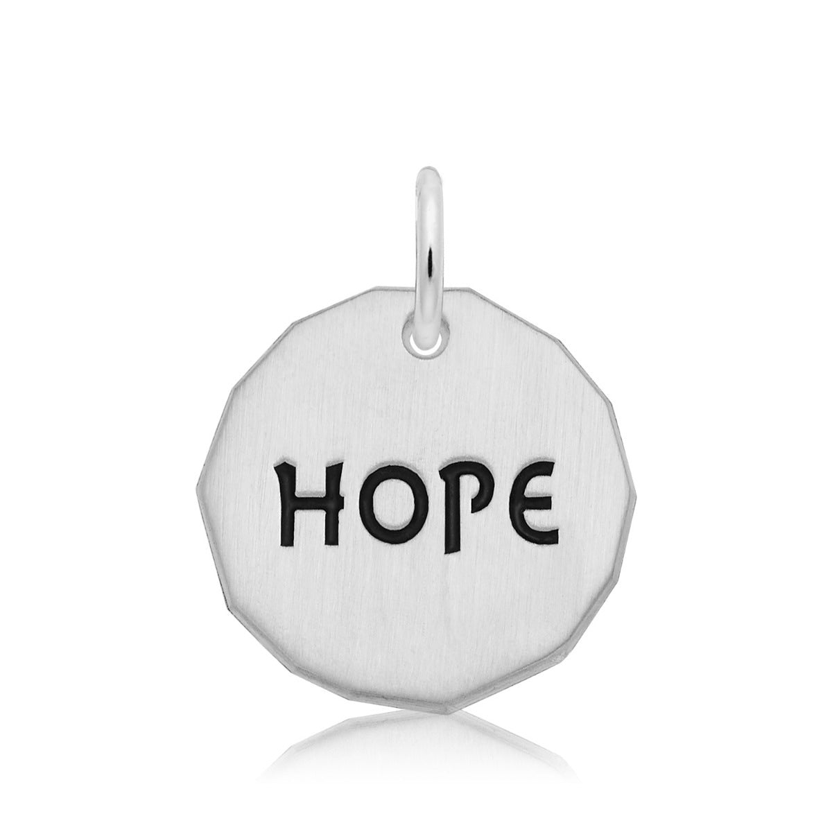 Hope Tag Charm in Sterling Silver