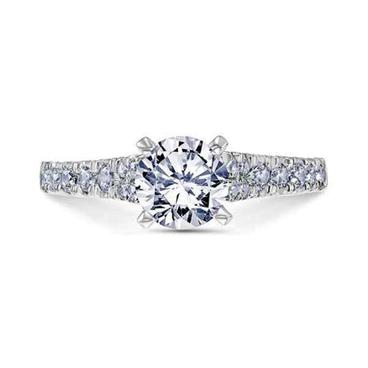 Scott Kay Luminaire 1/3 ct. tw. Diamond Semi-Mount Engagement Ring in 14K White Gold front view