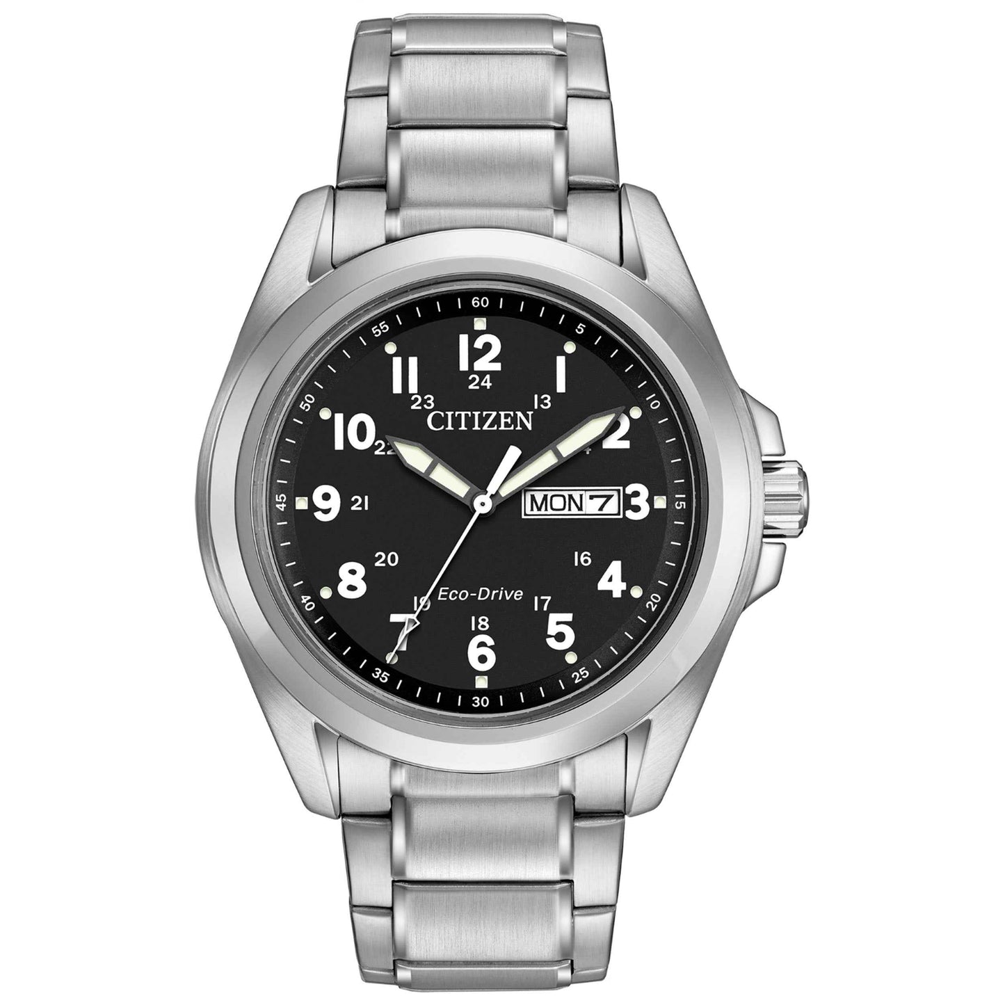 Citizen Chandler Men's Sport Watch with Date Feature in Classic Black Dial in Stainless Steel