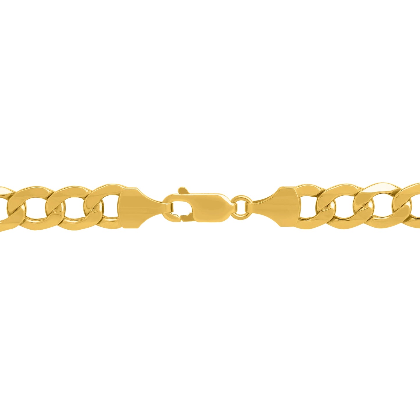 7mm 22-inch Light Curb Chain Necklace in 10K Yellow Gold front view