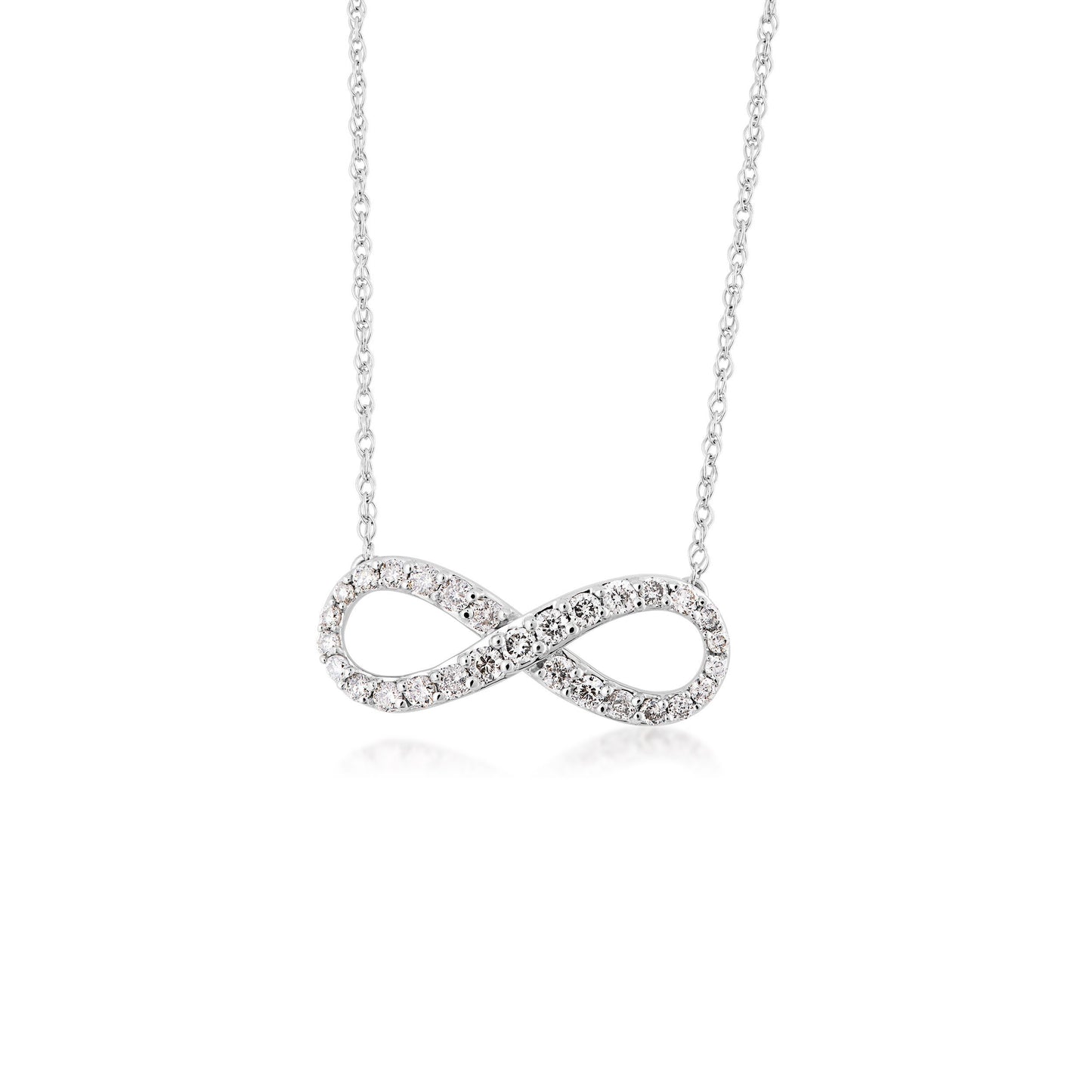 1/2 ct. tw. Diamond Infinity Necklace in 14K White Gold