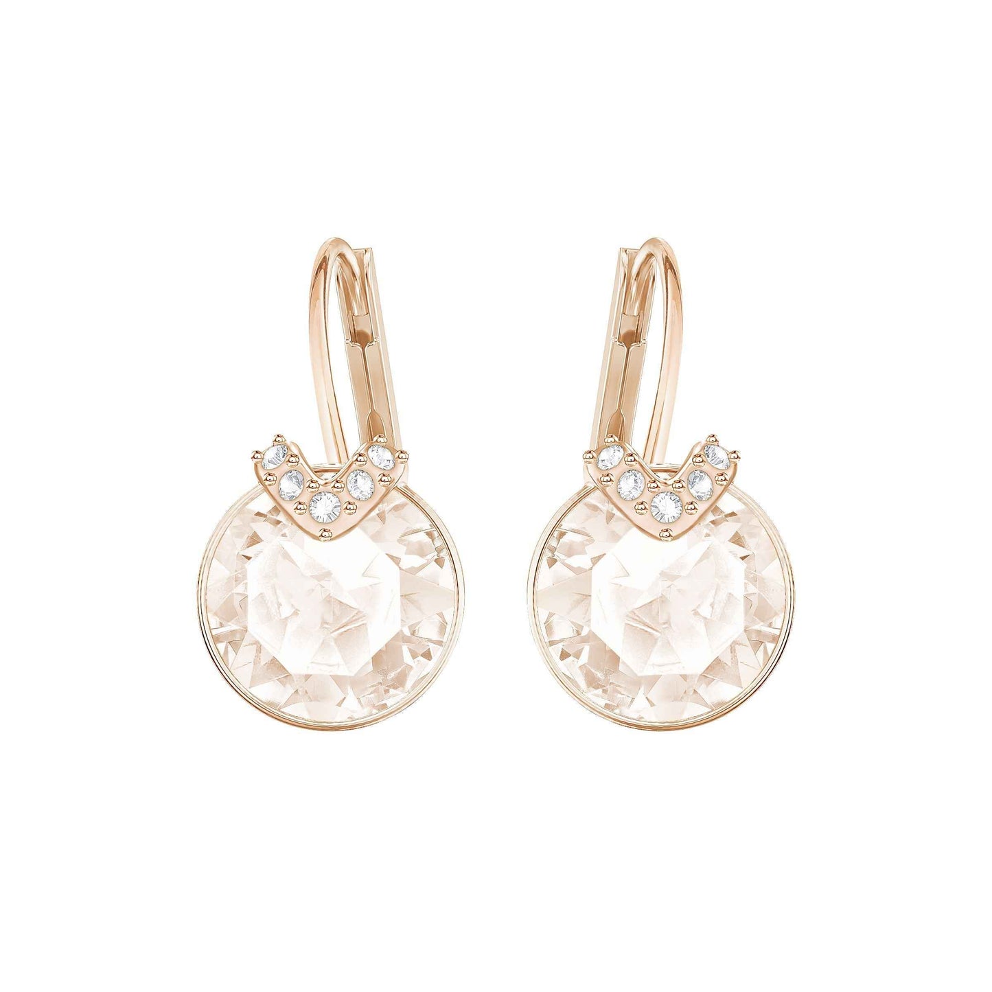 Swarovski Crystal Embellished 'Bella' Fashion Earrings in Rose Plating
