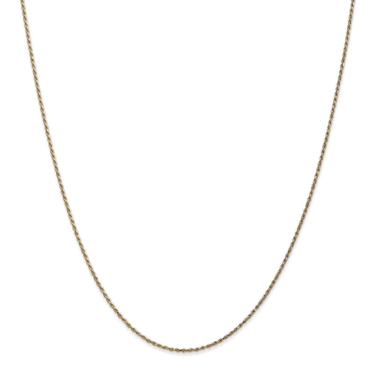 18-inch Machine Made 1.15MM Rope Chain in 14Kt. Yellow Gold