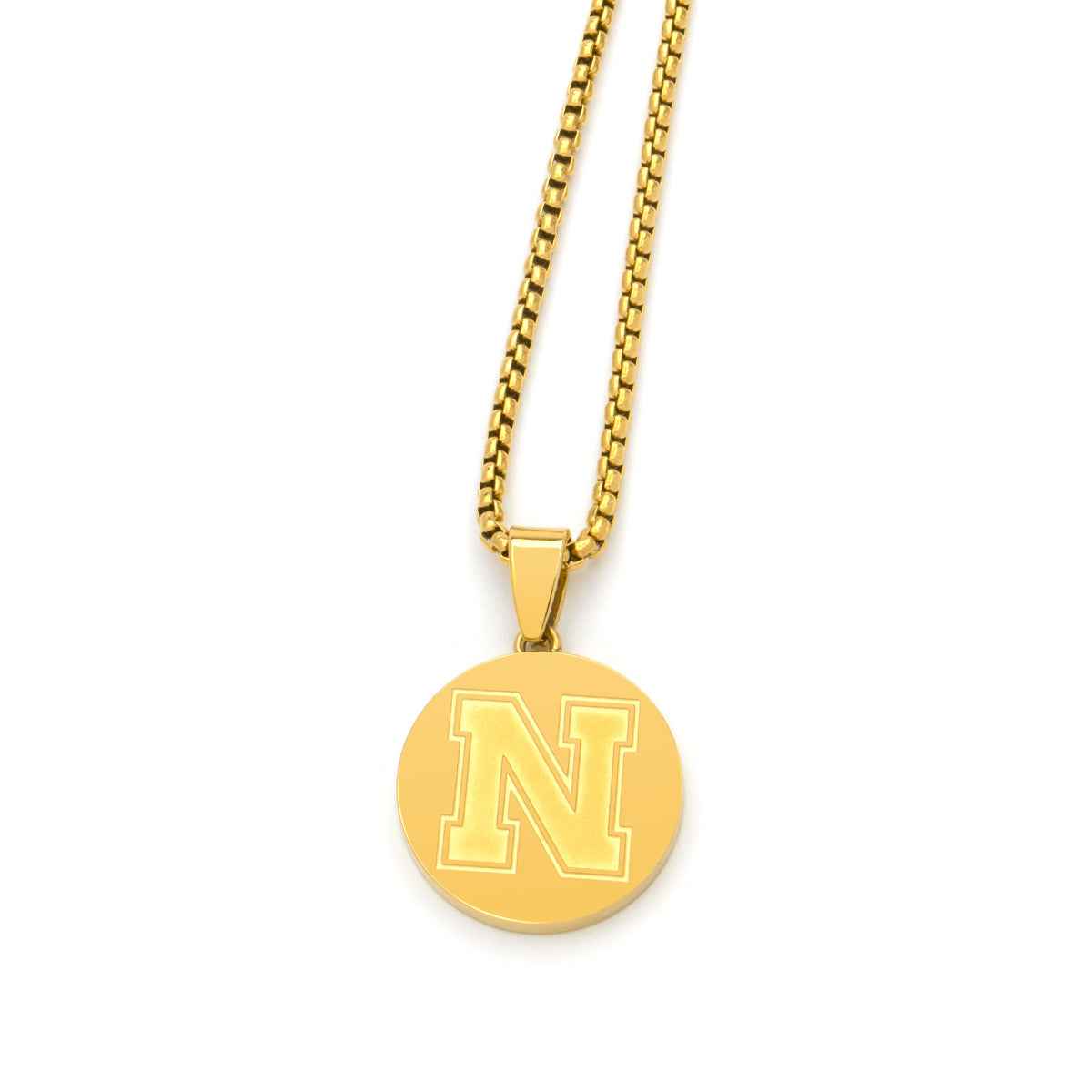 Collegiate Collection Men's Nebraska Pendant in Gold-Tone Ion Plated Stainless Steel
