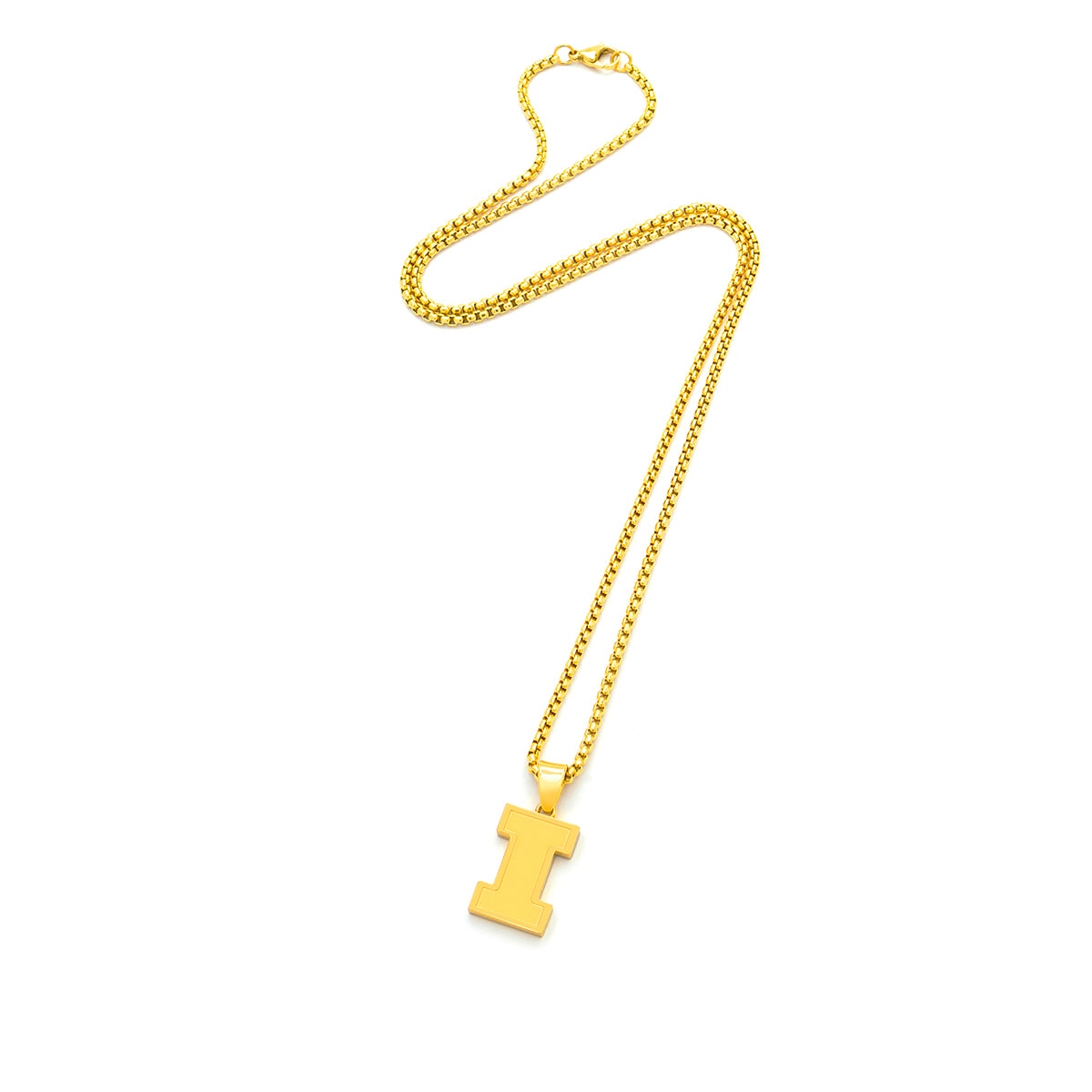 Illinois I gold pendant alt