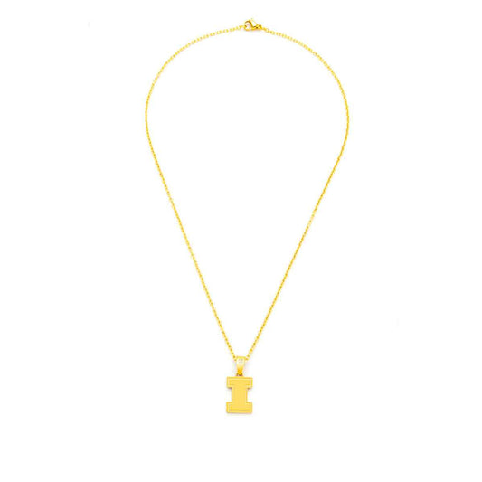 Collegiate Collection Illinois Pendant in Gold-Tone Ion Plated Stainless Steel