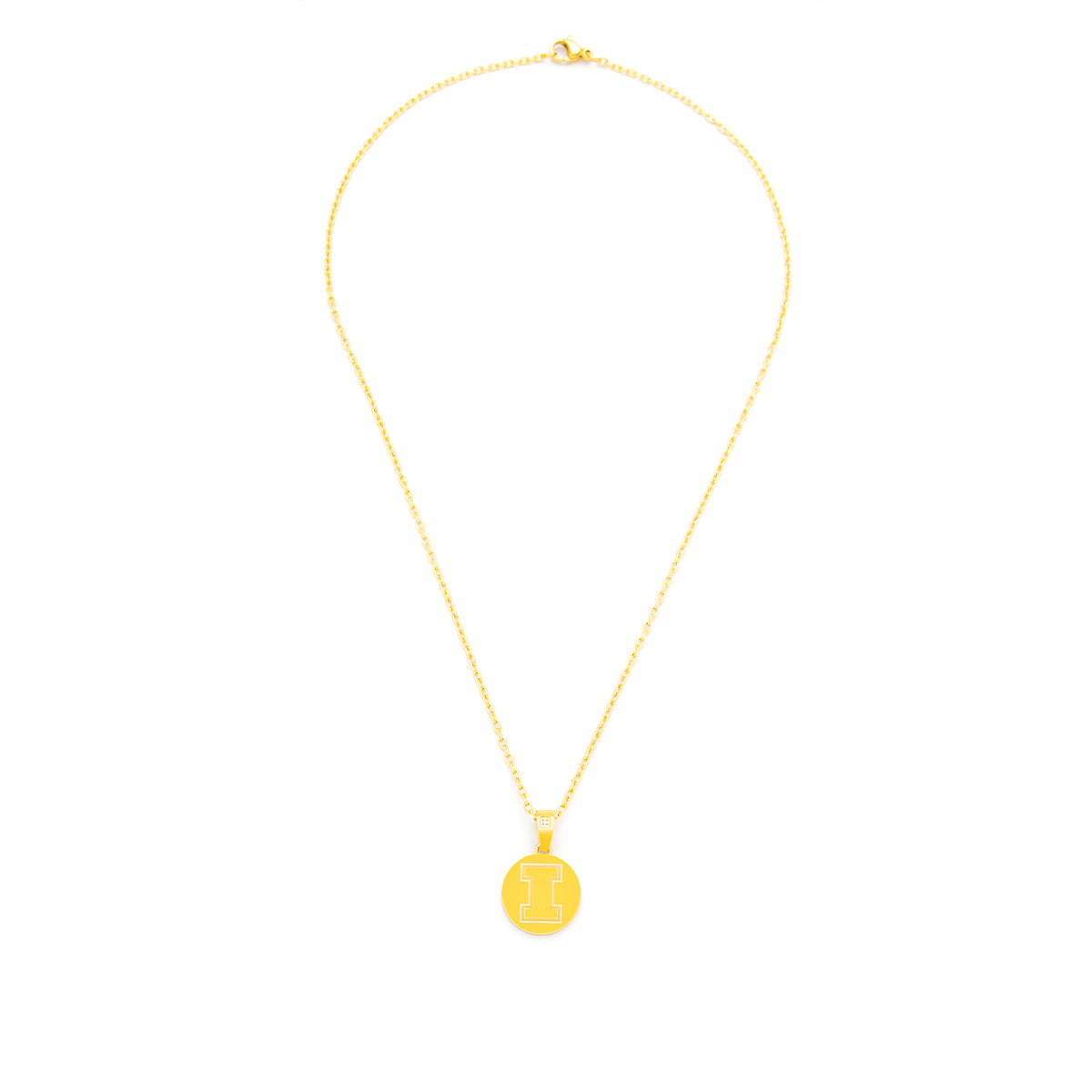 Illinois gold coin I pendant alt