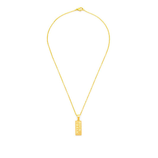 Collegiate Collection Cubic Zirconia Accent Kansas Virtical Bar Pendant in Gold-Tone Ion Plated Stainless Steel