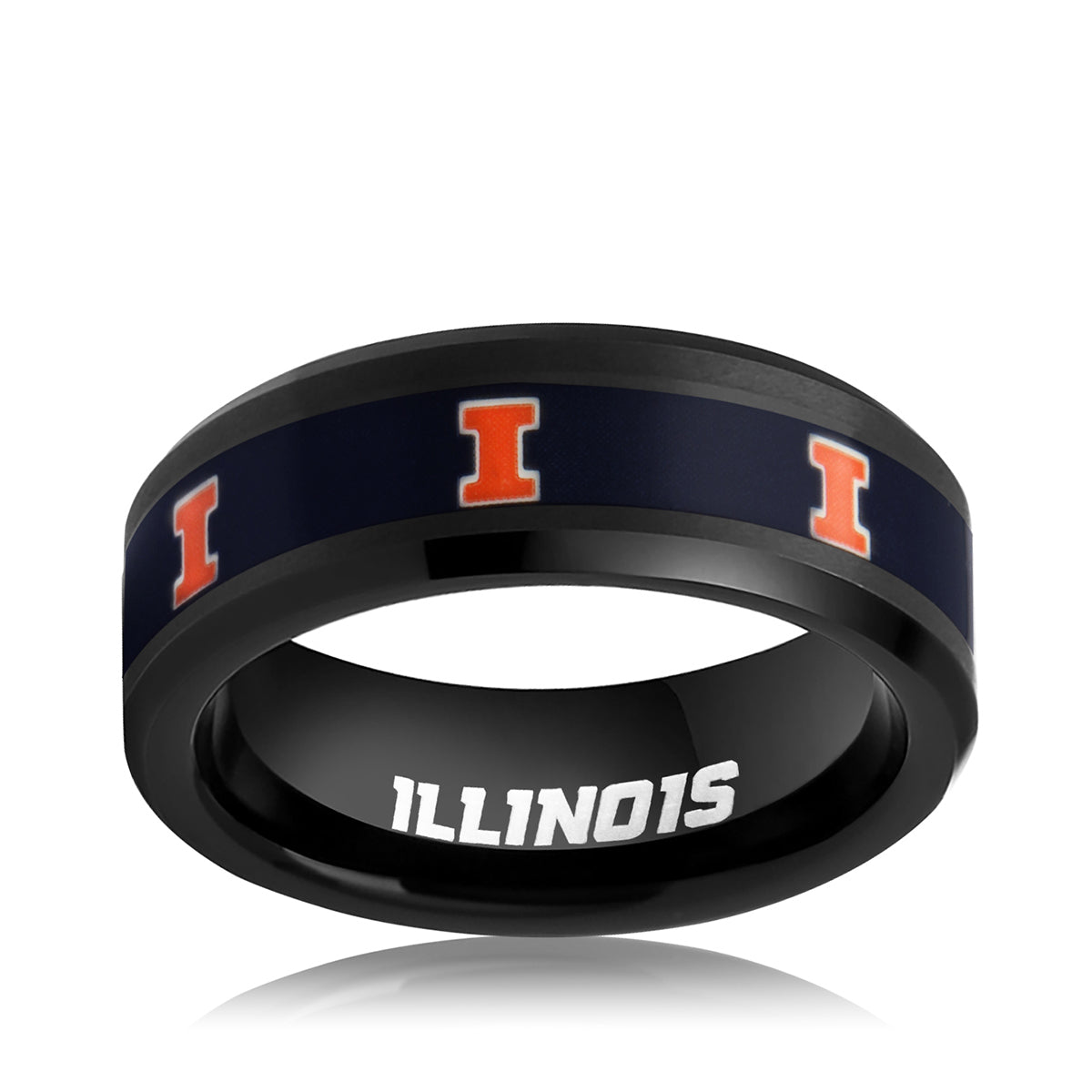 navy and orange Illinois ring