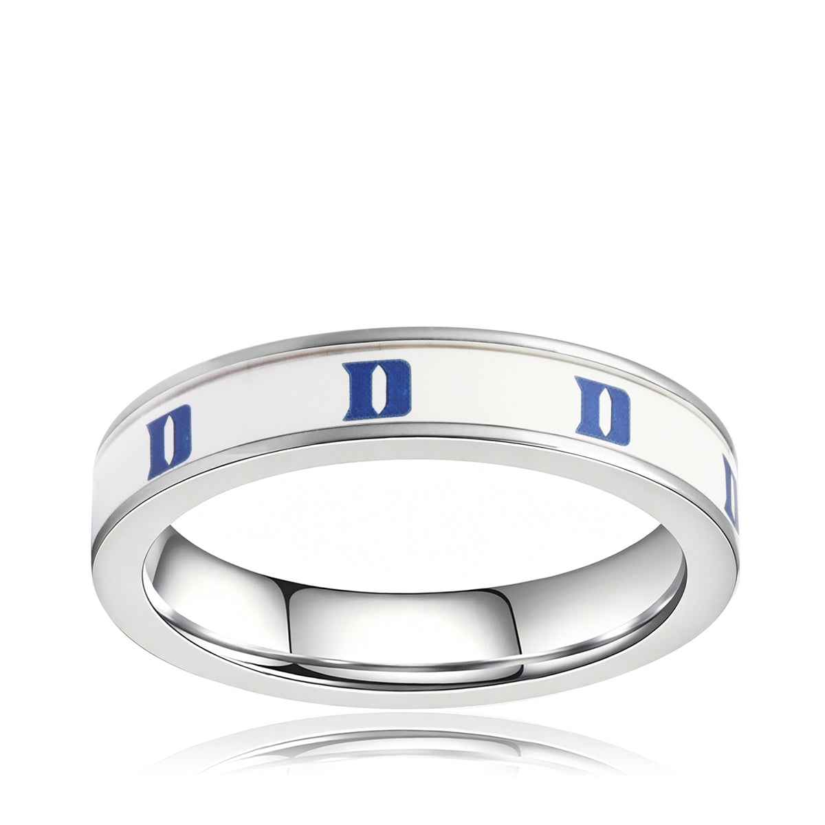 Collegiate Collection 4.5mm Duke Blue Devils Ring in Stainless Steel
