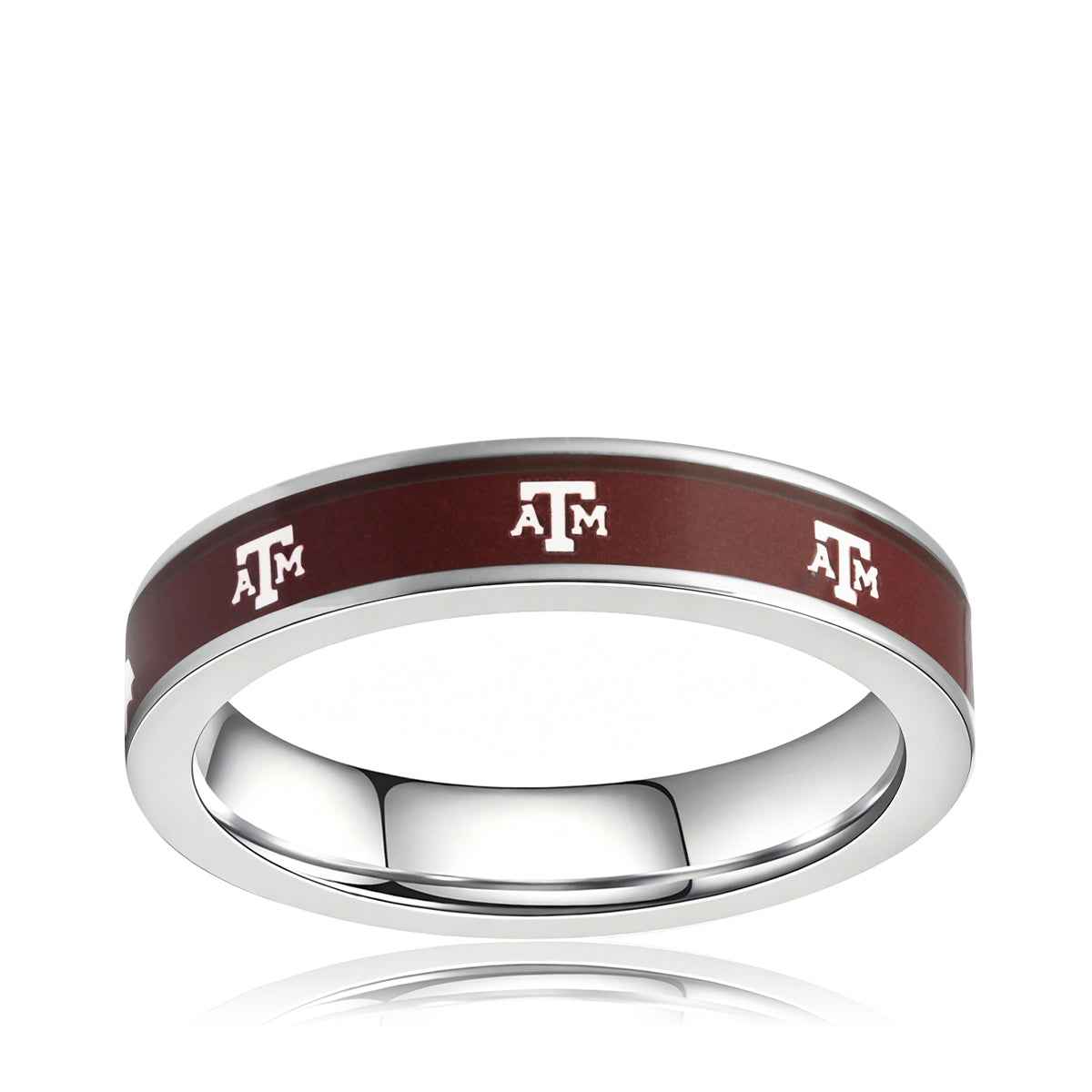 Collegiate Collection 4.5mm Texas A&M Aggies Ring in Stainless Steel