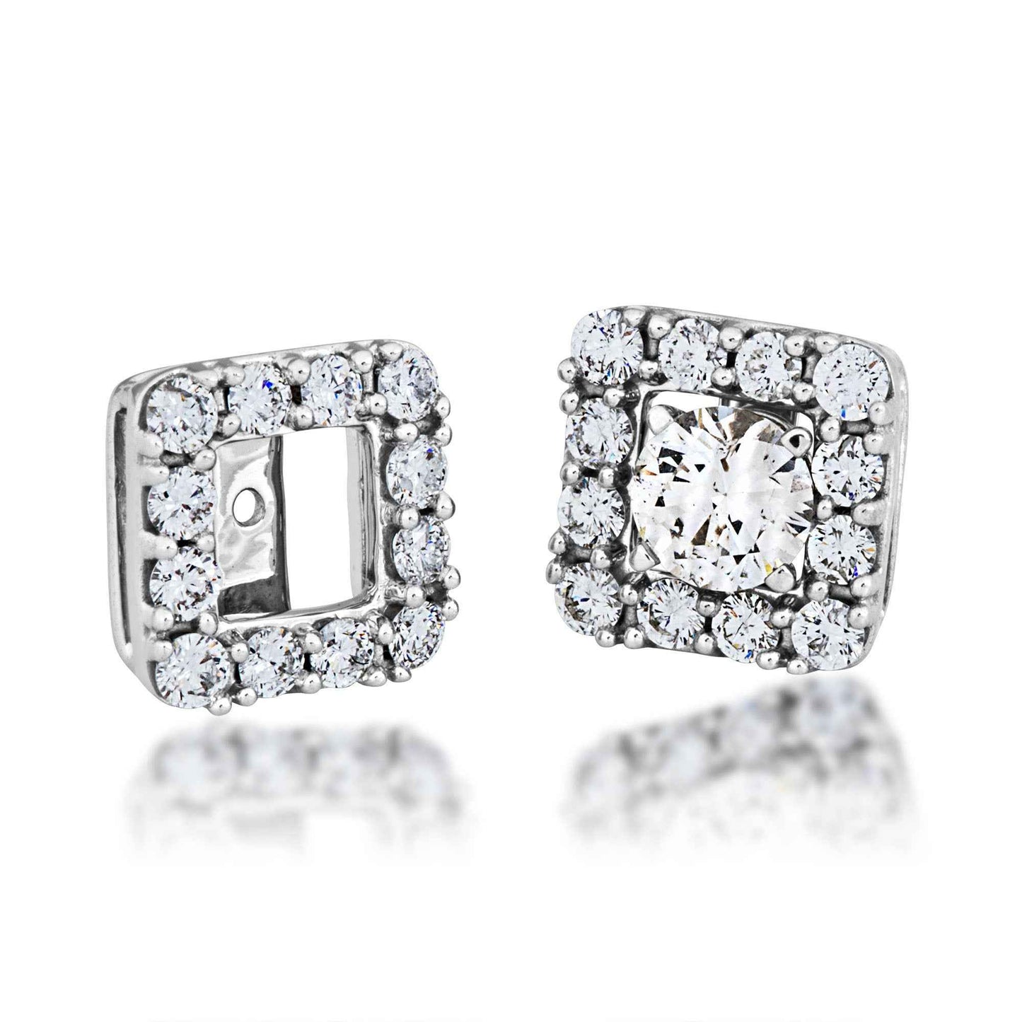 Diamond Earring Jackets in 14 Kt. White Gold (3)