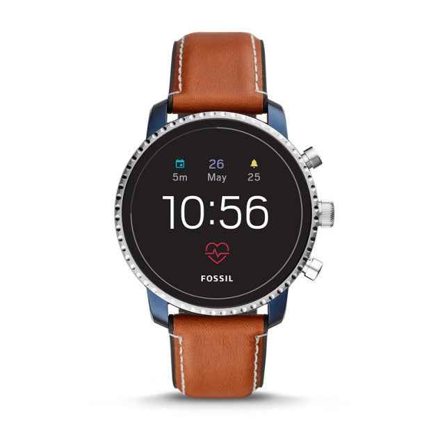 Fossil Men's Explorist HR Gen 4 Smartwatch with Brown Leather Band