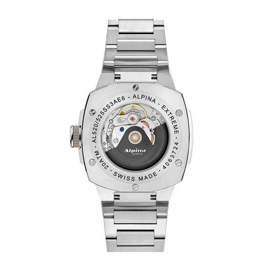 Alpina Men's Alpiner Extreme Automatic Stainless Steel Watch with Beige Dial close-up detail