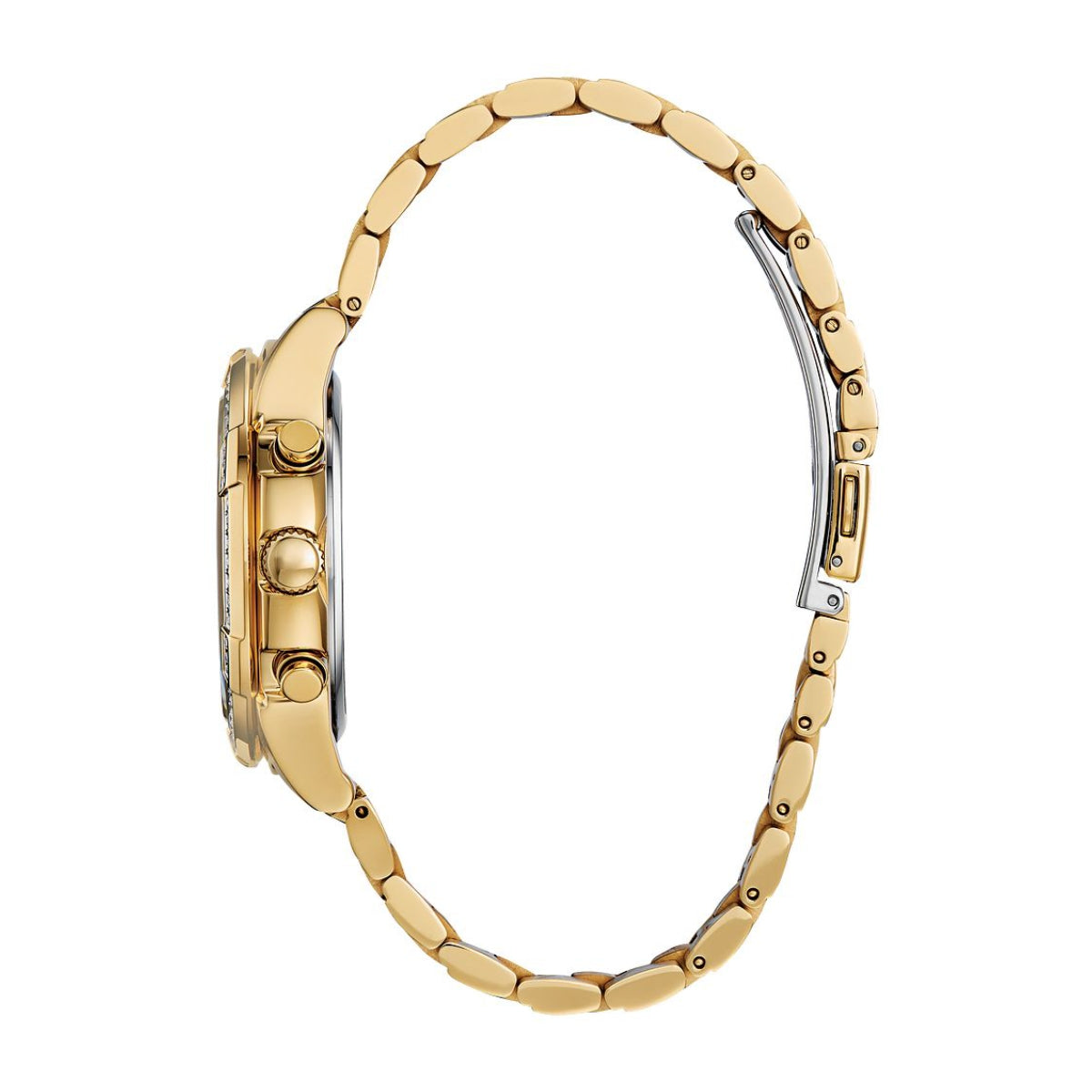 Citizen Men's Crystal Collection Gold-Tone Stainless Steel Watch with Black Dial front view
