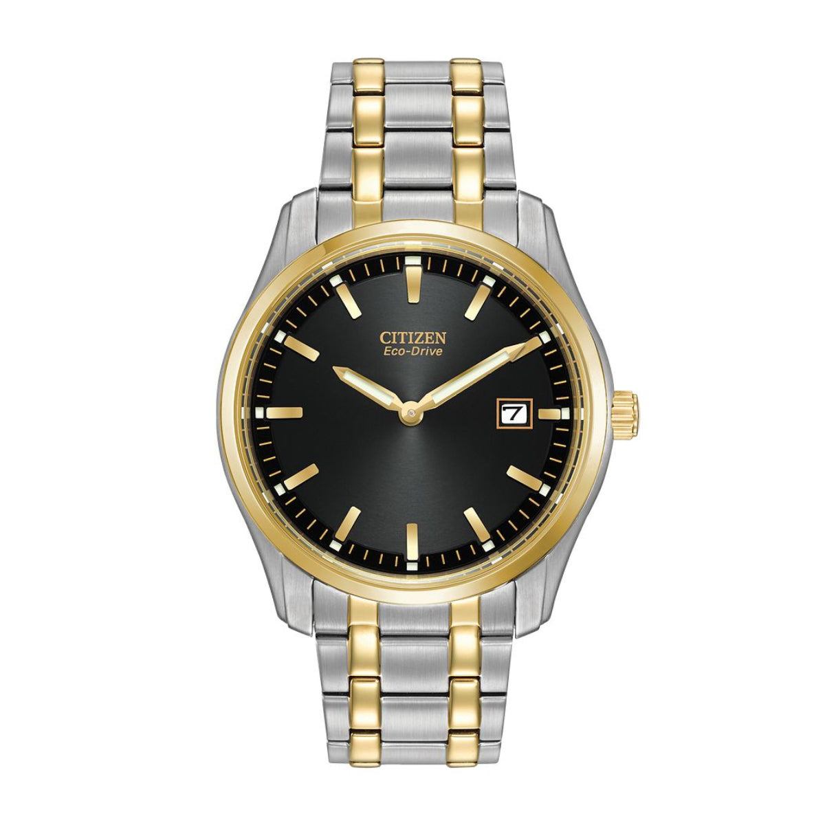 Citizen Men's Corso Two-Tone Stainless Steel Watch with Black Dial