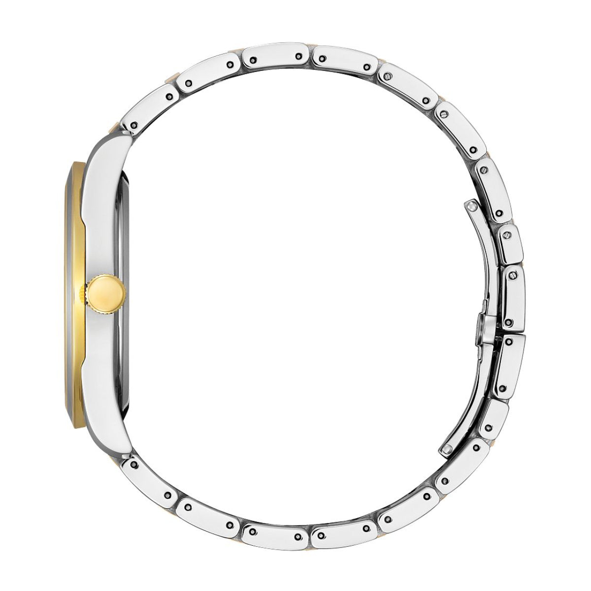 Citizen Men's Arezzo Two-Tone Stainless Steel Watch with White Dial front view