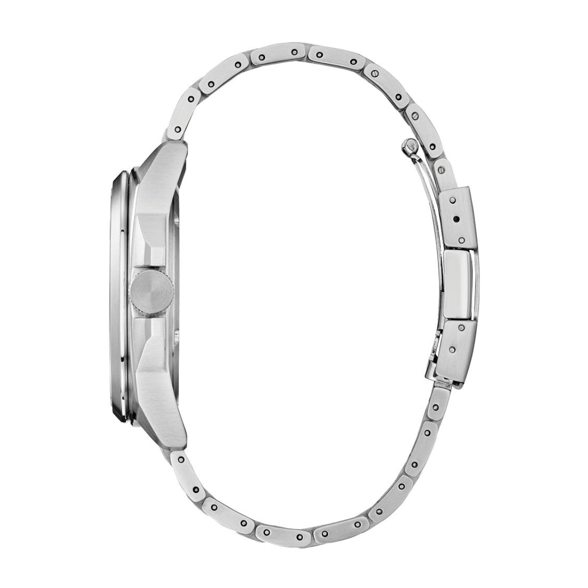 Citizen Men's Endicott Stainless Steel Watch with Black Dial front view
