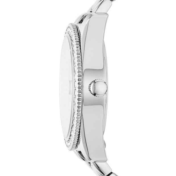 Fossil Ladies' Scarlette Three-Hand Date Stainless Steel Watch front view