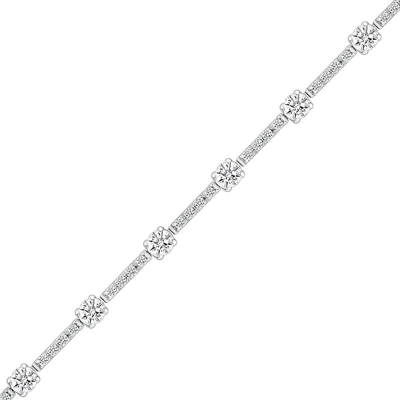 1-1/2 ct. tw. Diamond Bracelet in 14K White Gold front view