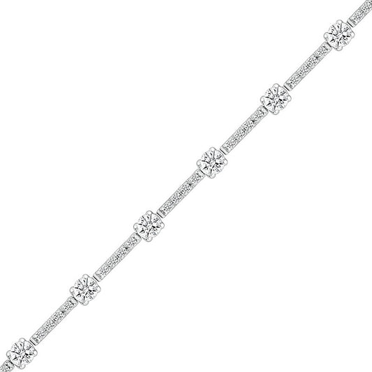 1-1/2 ct. tw. Diamond Bracelet in 14K White Gold front view