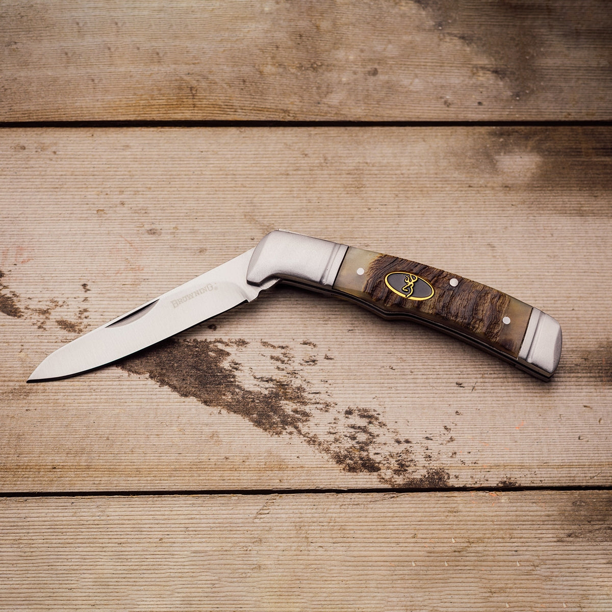 Browning Joint Venture Sheep Horn Folding Knife side profile