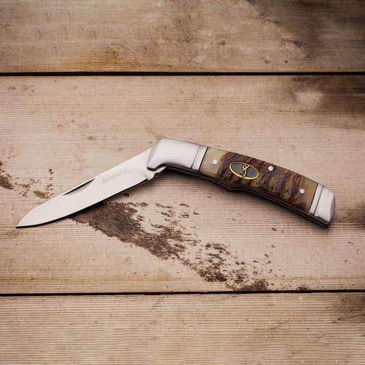Browning Joint Venture Sheep Horn Folding Knife side profile