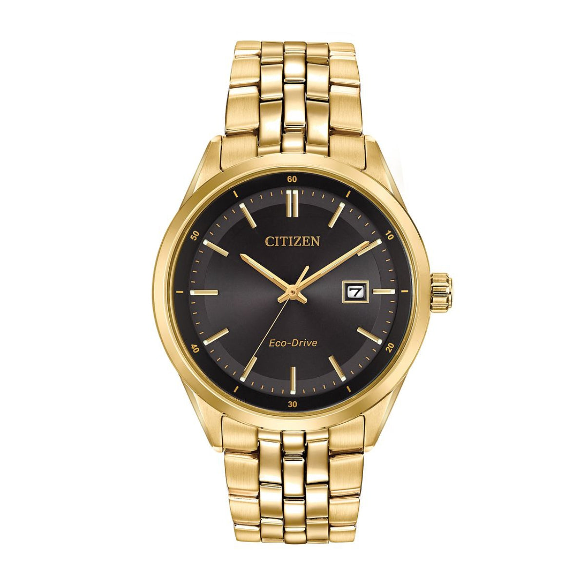 Citizen Men's Addysen Gold-Tone Stainless Steel Watch with Black Dial