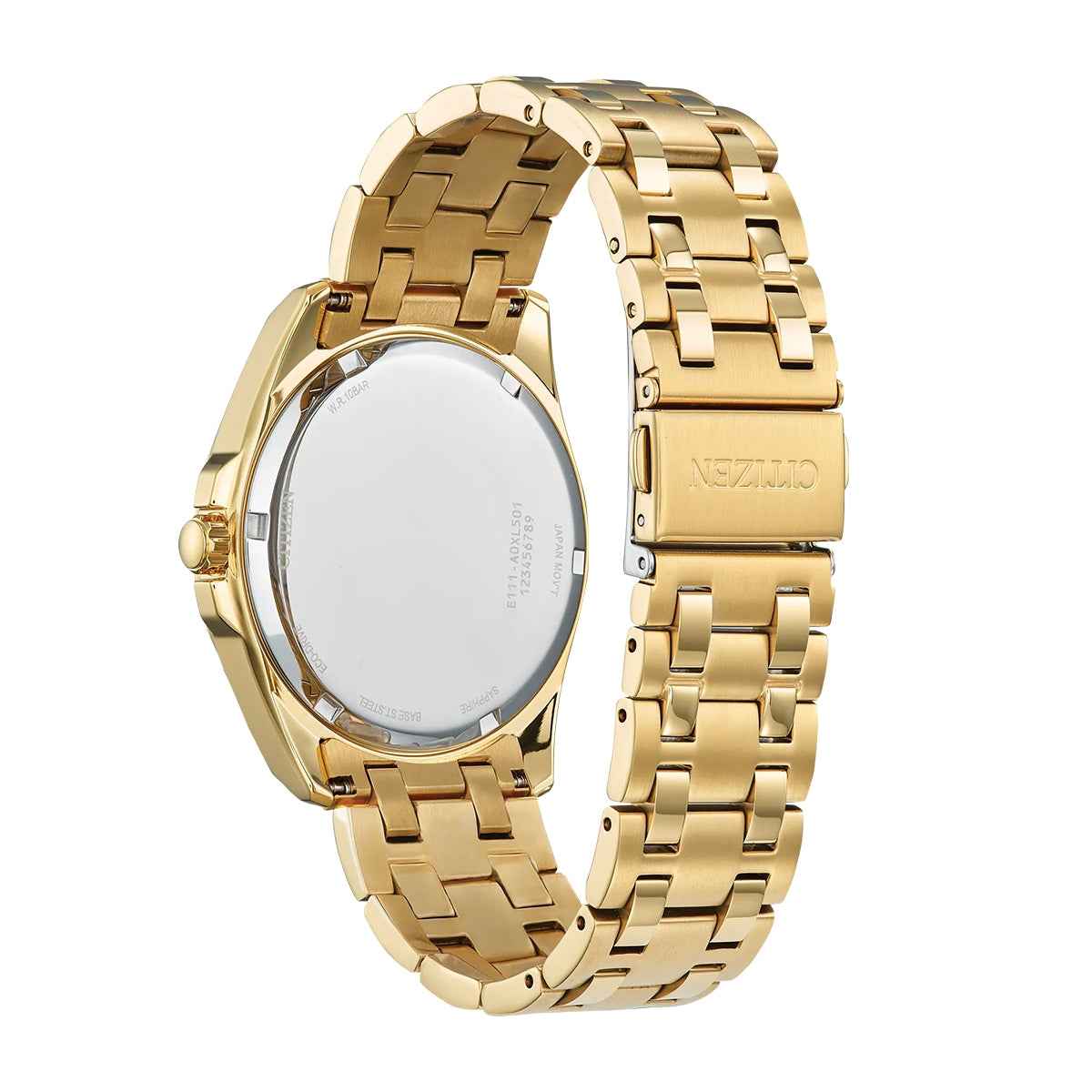 Citizen Men's Peyten Eco-Drive Gold-Tone Stainless Steel Watch with Gold Dial front view