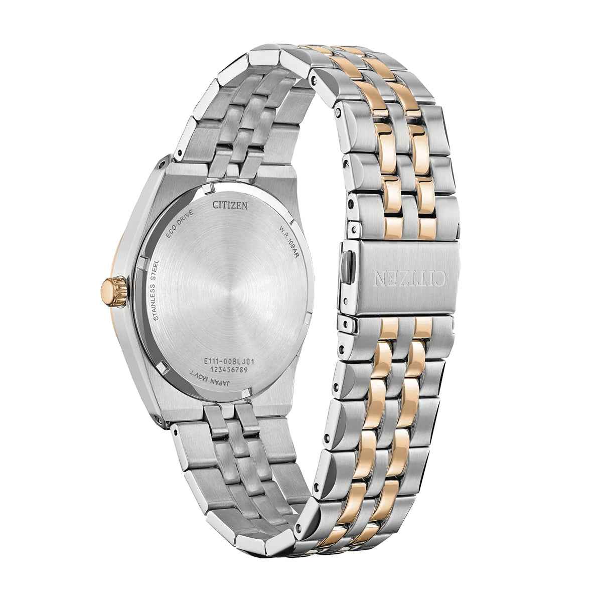 Citizen Men's Corso Diamond Eco-Drive Two-Tone Stainless Steel Watch with Gray Dial front view