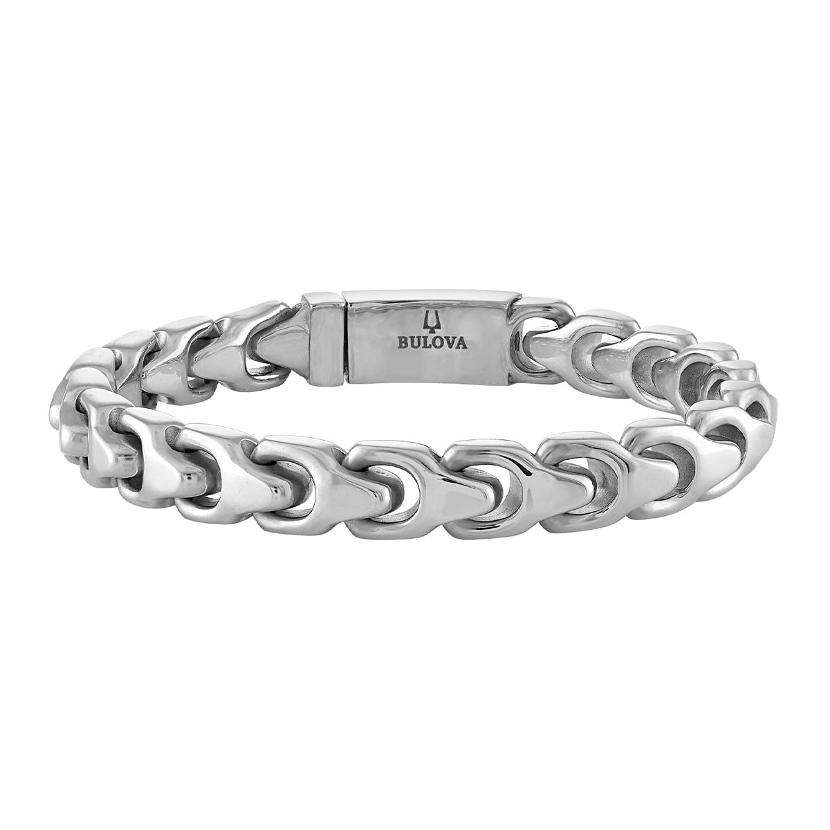 Bulova Men's 10mm 8-inch Link Bracelet in Stainless Steel