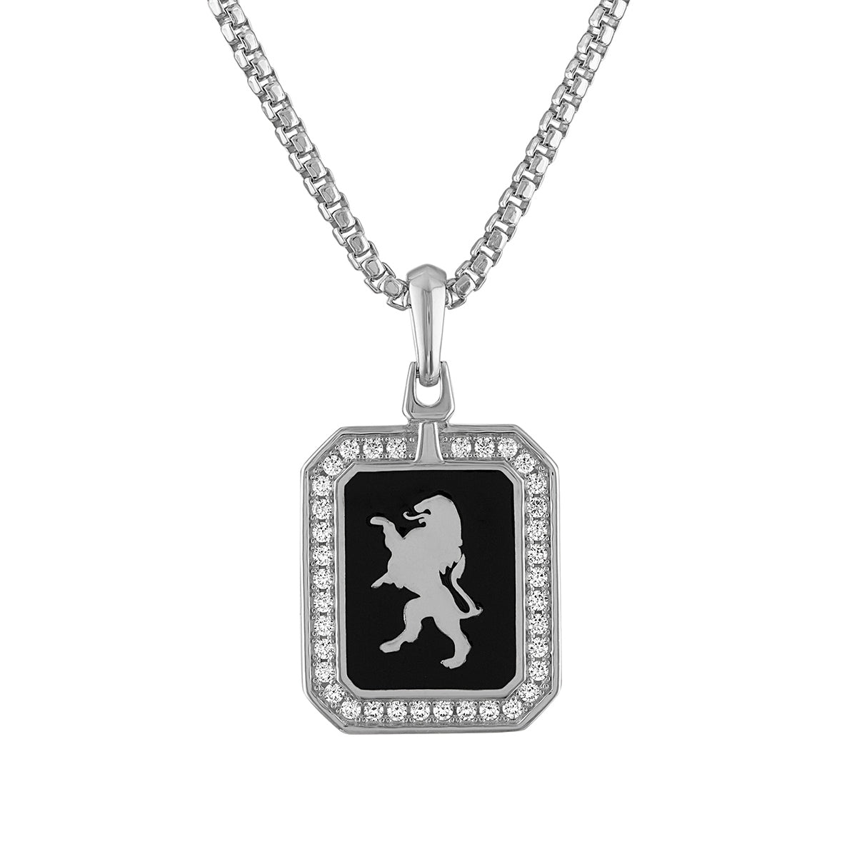 Bulova Men's 1/2 ct. tw. Diamond Crest of Bohemia Pendant in Sterling Silver