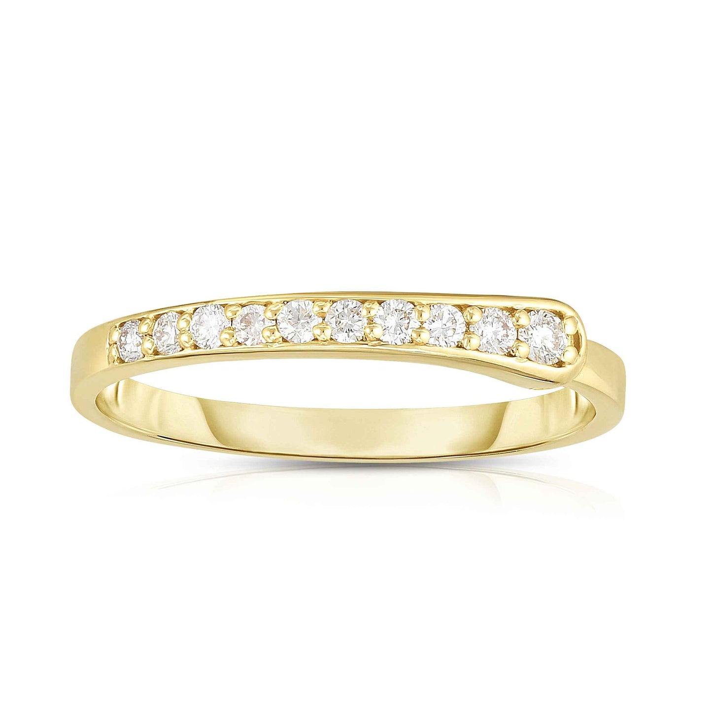 Perfect Match 1/6 ct. tw. Tapered Diamond Stackable Anniversary Band in 14K Yellow Gold