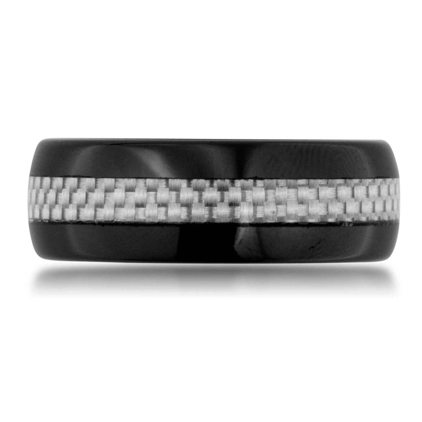 Mens Black Ceramic Ring