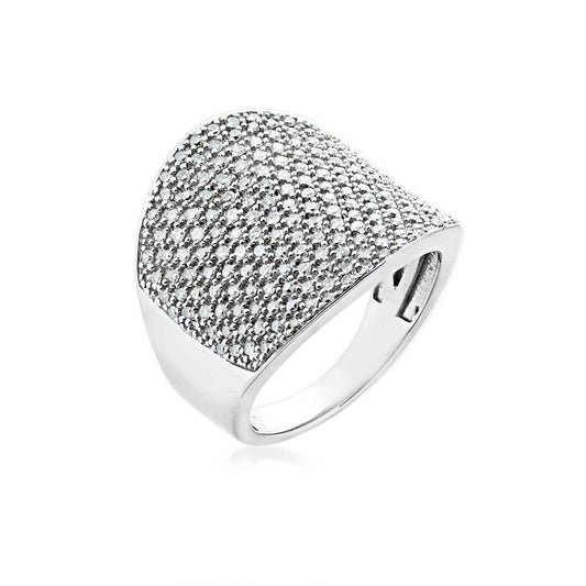 1-1/4 ct. tw. White Diamond Cluster Fashion Ring in Sterling Silver front view