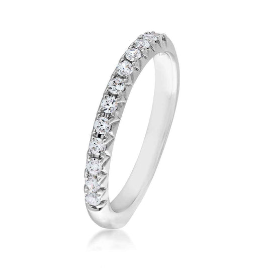 Valina 1/4 ct. tw. Round Diamond Wedding Band in 14K White Gold front view