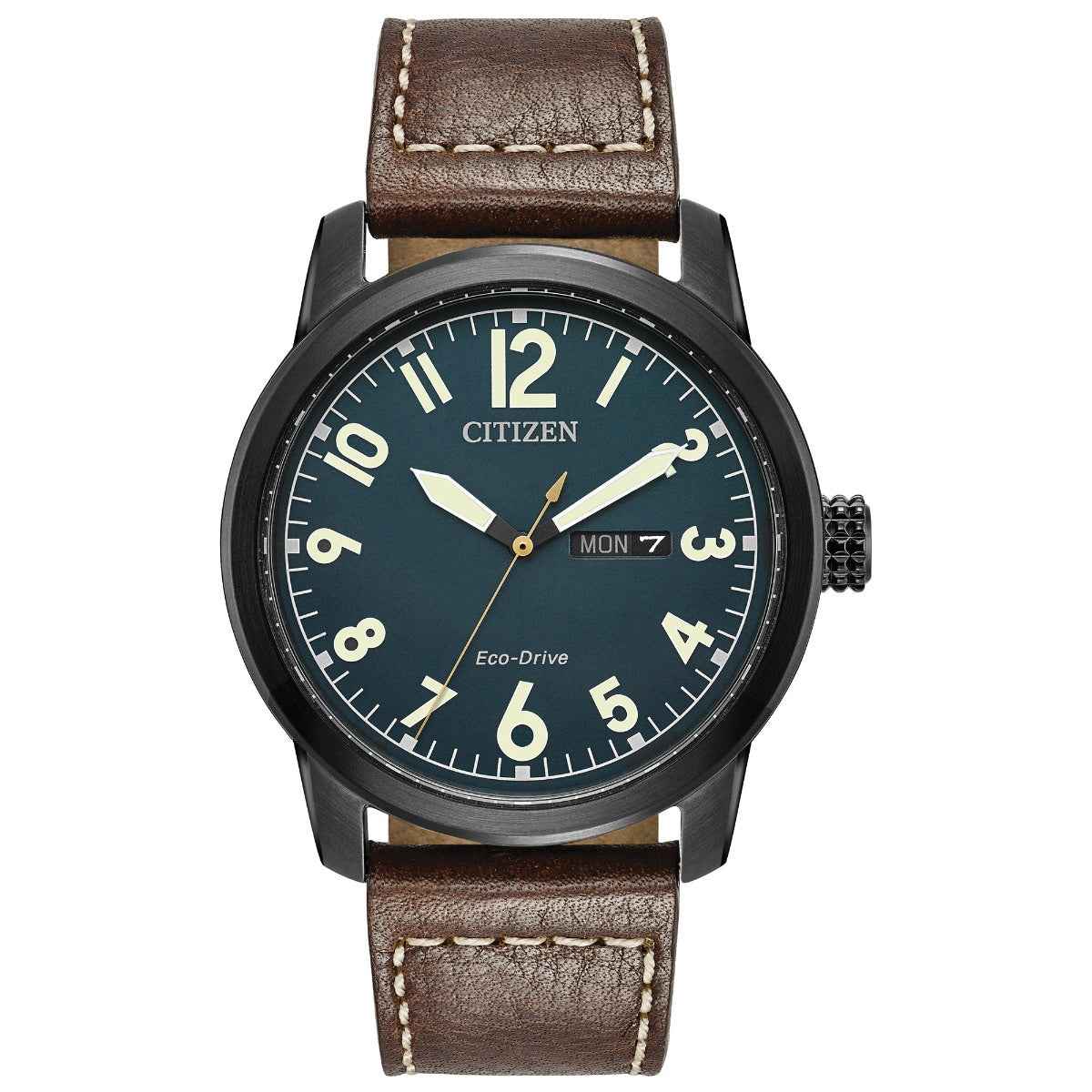 Citizen Chandler Men's Analog Watch with Blue Dial and Leather Band