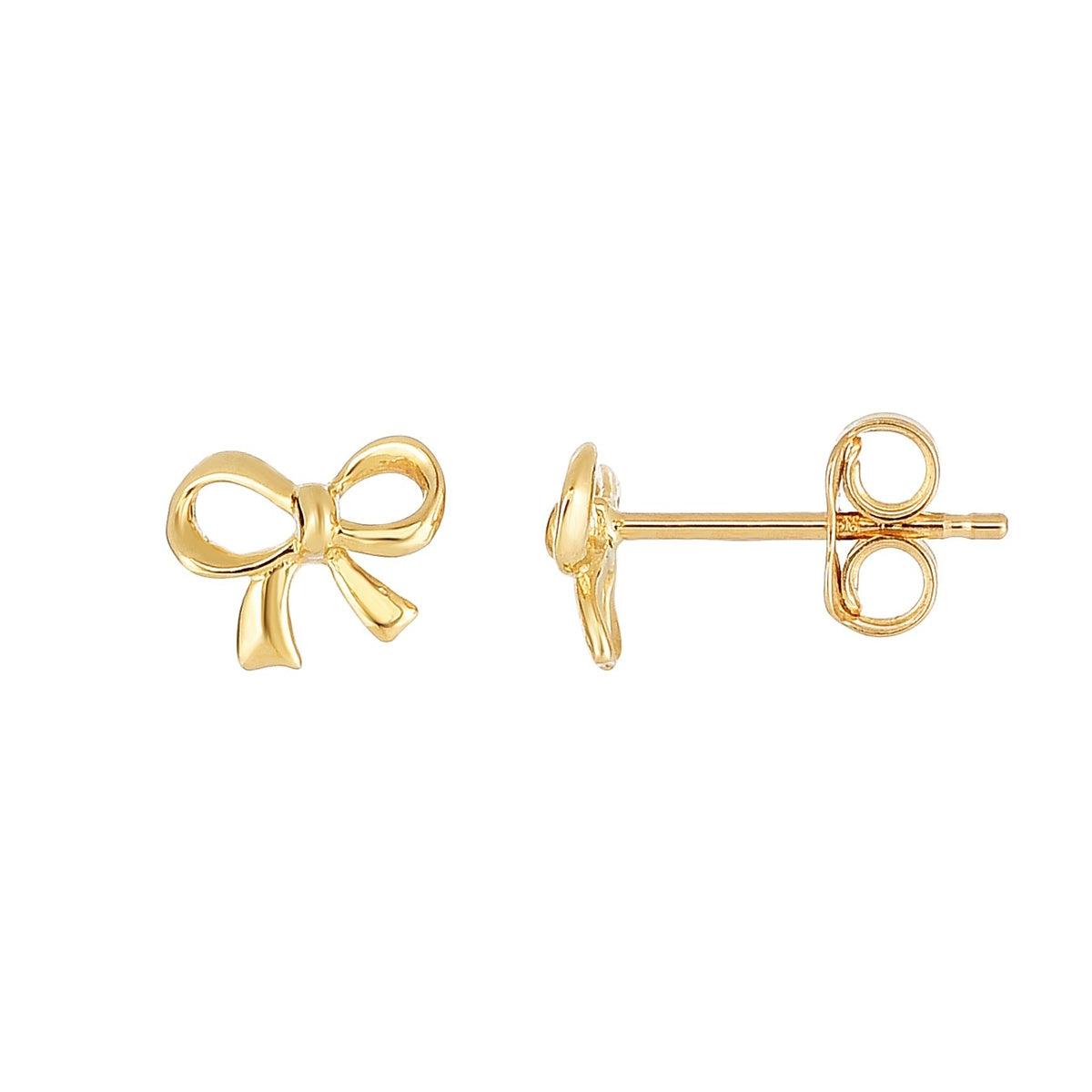 Bow Earrings in 14K Yellow Gold