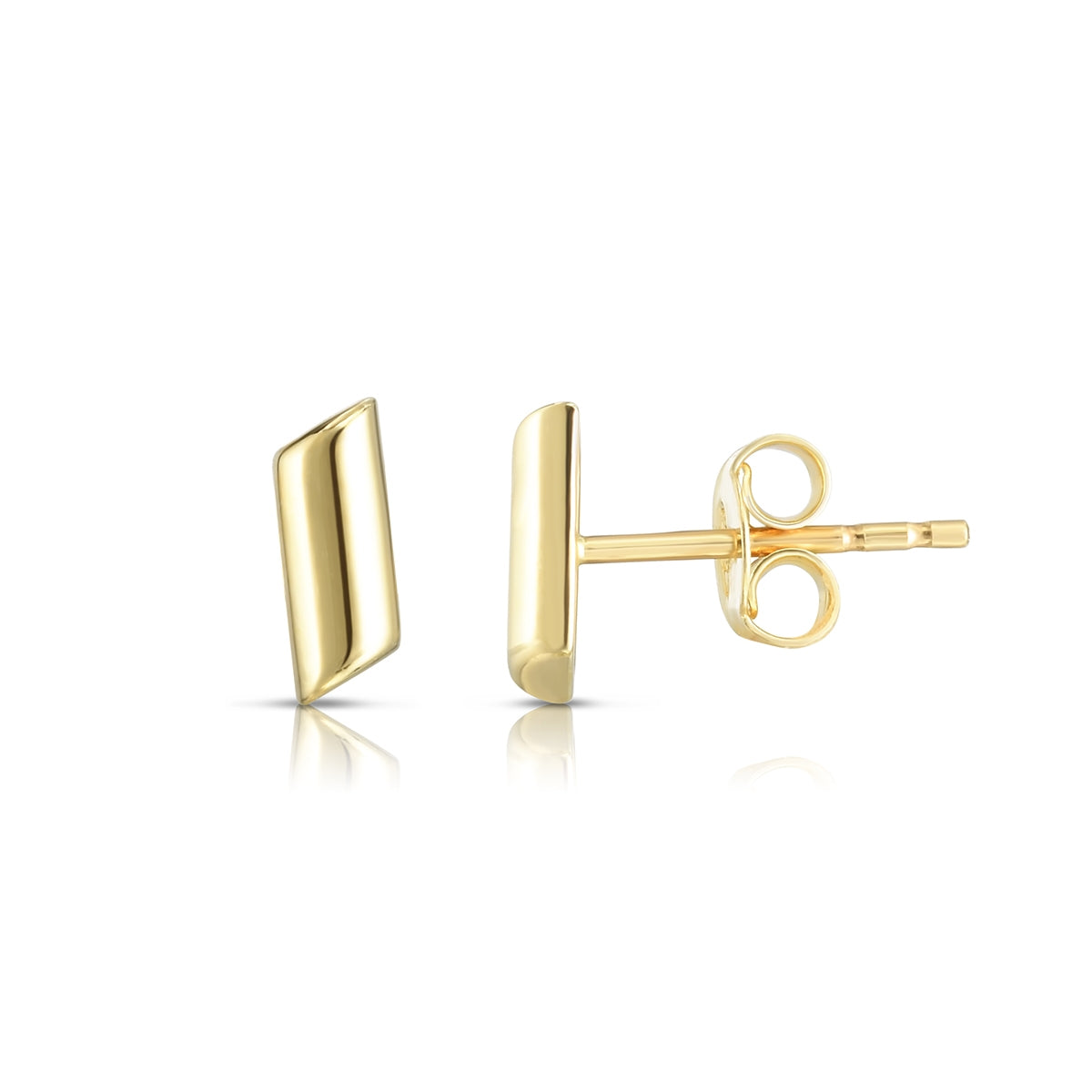 Slanted Bar Earrings in 14K Yellow Gold