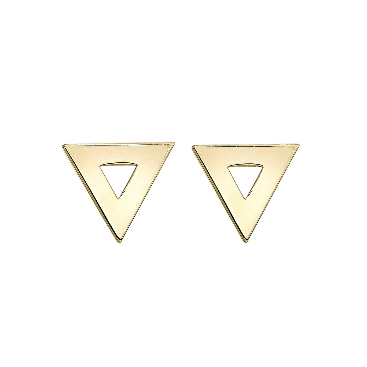 Triangle Earrings in 14K Yellow Gold