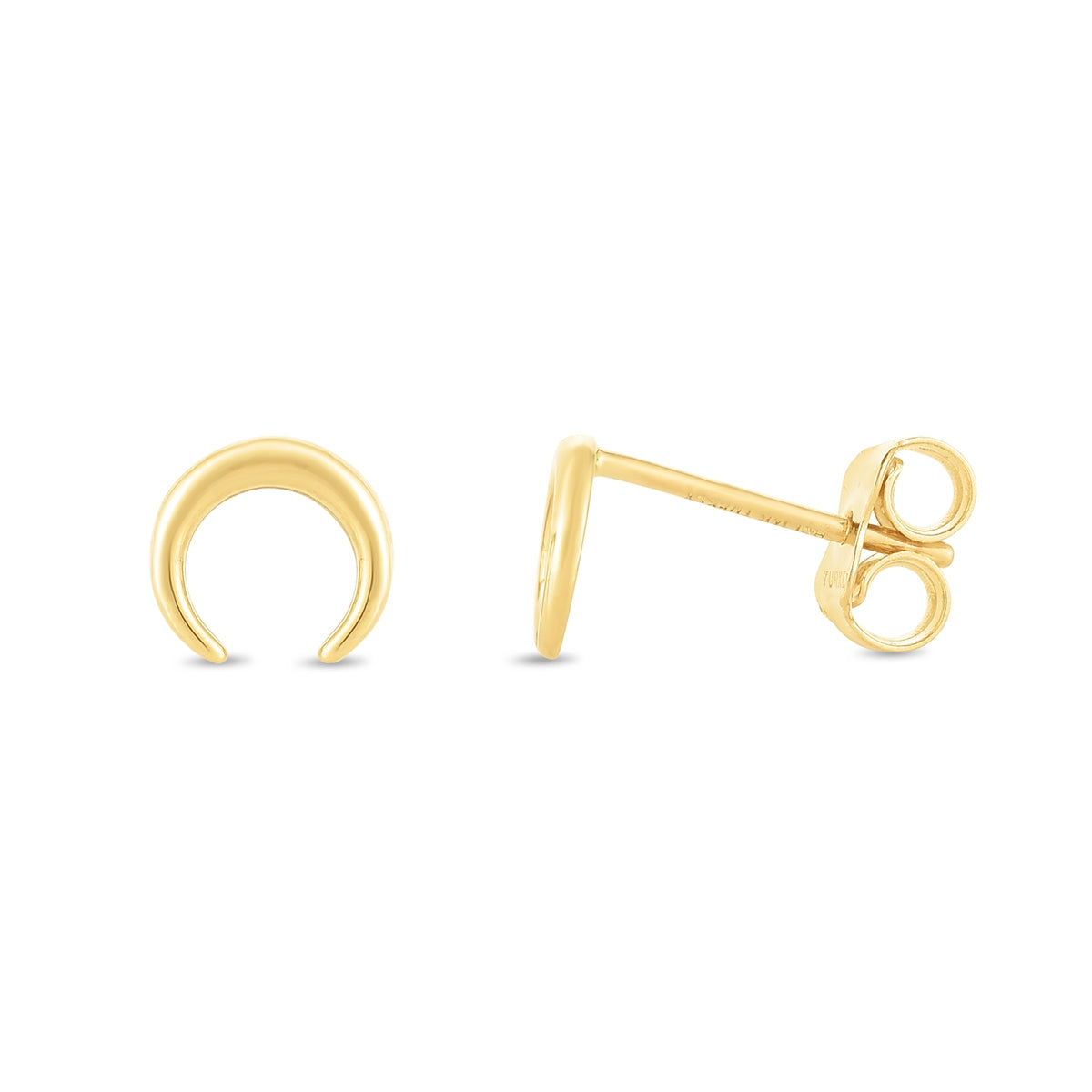 Crescent Earrings in 14K Yellow Gold