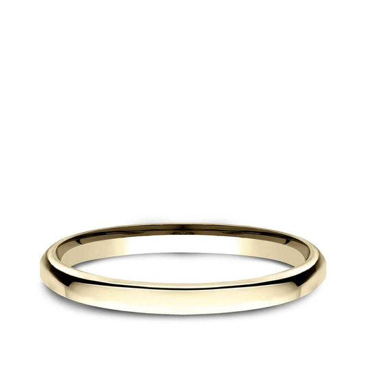 Benchmark Ladies' 2.5mm Euro Comfort Fit Polished Wedding Ring in 14K Yellow Gold