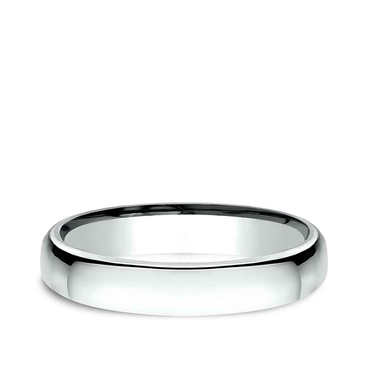 Benchmark Men's 3.5mm Euro Comfort Fit Polished Wedding Ring in 10K White Gold